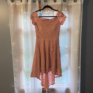 Size 9 juniors, sparkly hi Lo dress